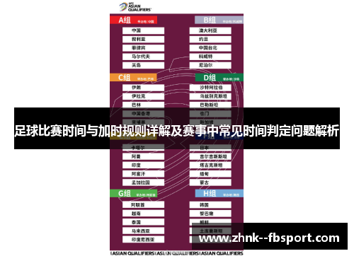 足球比赛时间与加时规则详解及赛事中常见时间判定问题解析 足球比赛时间与加时规则详解及赛事中常见时间判定问题解析